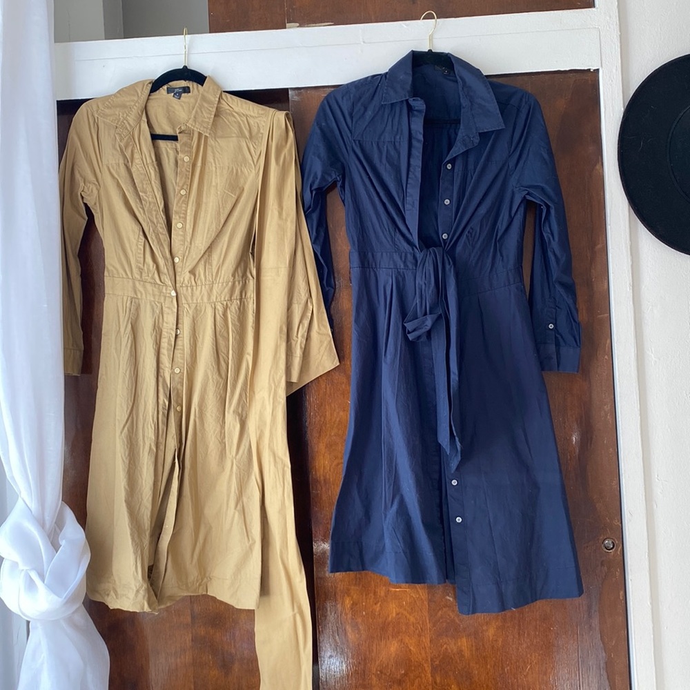 Two jcrew button up dresses